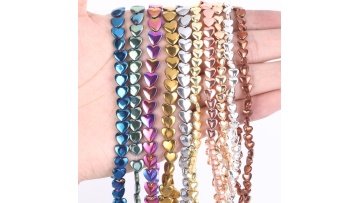 Loose Heart Shape Hematite beads SZ0032-BL-6MM