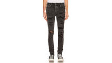 Custom Design Your Own Ribbed Man Black Denim Jeans Pant for Men Wholesale1