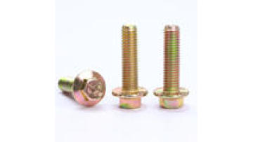 Zinc Yellow-Chromate Plated Grade 5 Steel Hex Flange Bolt DIN6921 Hex Flange Bolt1
