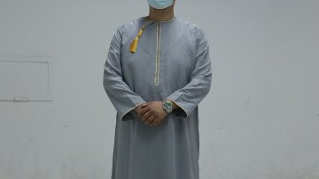 Original Ikaf Round Collar Embroidered Muslim Man Omani Style Polyester Kurta Kaftan Abaya Jalabya Ethnic Thobe Muslim Clothing1