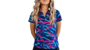 Sublimation Printing Logo Womans Golf Polo Shirt for Women Shirts Custom1