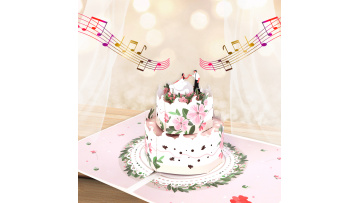 Interactive Wedding Cake Card