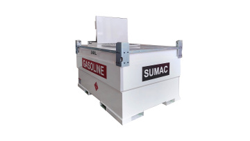 Gasoline fuel tank with pump