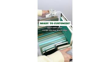 Green color series notebook for customizable