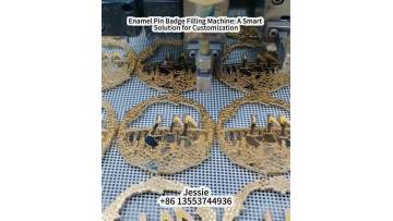 enamel pin badge filling machine