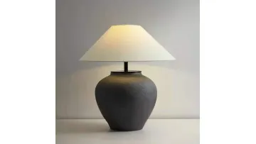 Vintage Silent Wind Ceramic Table Lamp, Rural Homestay Designer, Living Room, Study, Bedroom, Ceramic Pot Table Lamp1