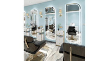 Single Side Large Full Length Black Styling Barber Salon Furniture Wall Mounted Hairdressing Makeup Led Beauty Salon Mirror1