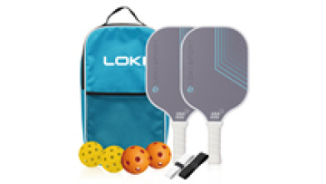 Loki new design usapa paddle pickleball smooth metallic blue surface carbon pickleball paddle1