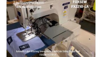 Automatic Label Sewing Machine with Side-Sliding Clamps