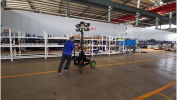 Emergency vertical telescopic light tower
