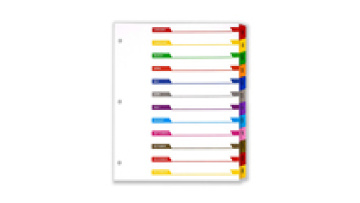 12-Month Color Coded Dividers for 3-Ring Binders - Jan to Dec Monthly Tabs1