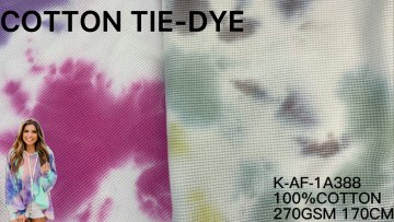 2021 New Fashion  Free sample waffle 	suppliers 100%  cotton roll tie dye diy kit wholesale knit fabric jersey for garment1