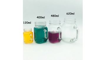 480ml mason glass jar with handle