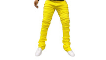 Streetwear Leisure Wholesale Reflective Jeans Stretch Slim Custom Stacked Jeans Pants1
