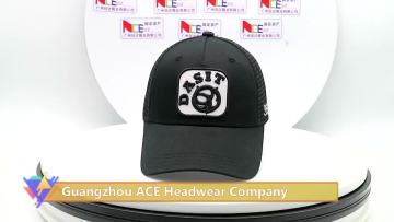 New design custom black mesh trucker hat with custom logo1