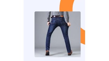 Office Men Jeans With Full Color Designer Jeans Italian Slim Fit Strech Black Jeans1