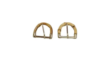 Natural Bamboo Buckle Collection/Handcrafted Bamboo Belt & Shoe Buckles1