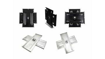 Yokelink Cross Plate Anchor 3D Mode Shown, Black Painted HDG Cross-Plated Anchor For installation in holes augered by power drillers