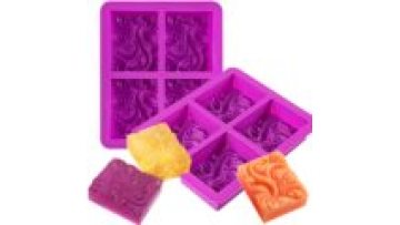 4-Cavity Handmade Silicone Soap Molds - Custom 3D Sea Ocean Wave Square Rectangular Cake Soap Moulds with Logo1