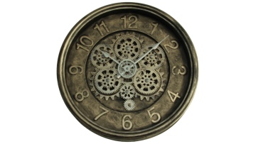 Mechanical Gear Industrial Wind Hanging Clock 16 inch Arabic Scale Retro Clock