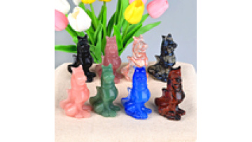 Hot Sale Crystal  Animals Carving Multiple Materials Wolf Dog Crystal Dog for Home Decoration1