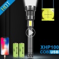 XHP100 Most Powerful Led Flashlight Torch Xhp90 Tactical Flashlight 18650 Usb Rechargeable Flash Light Cree Xhp70.2 Torch Light
