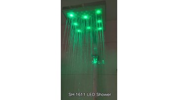 8inch Color Changing Led Lighting Square Rainfall LED Shower Head1