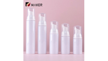 Matte Black & Pink Plastic Lash Facial Cleanser Mousse Dispenser Pump Bottles - 2oz to 100ml1
