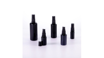 Black flat shoulder spray bottle detail