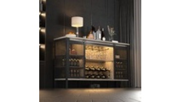 modern Style wholesale  iron work Custom Living Room Wall Mounted  supermarket bar wine rack Display Storage Cabinet1