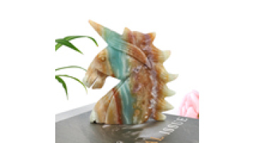 Wholesale High Quality Crystal Gemstone Handmade Statue Crystal Amaznonite Unicorn for Decoration1