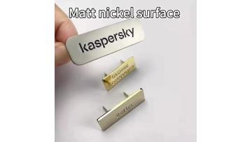 Custom metal logo tag
