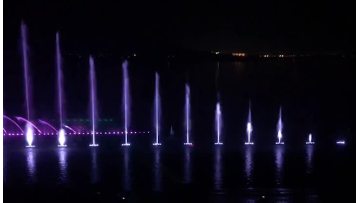 popular water music fountain show