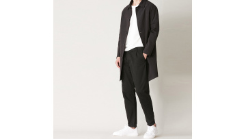 Hot Sale Single-breasted Long windbreaker jacket Customized fashion trench coat men1