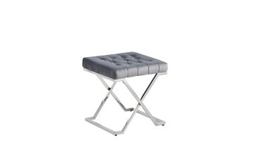TL-AB44 velvet ottoman stool tufted accent seat