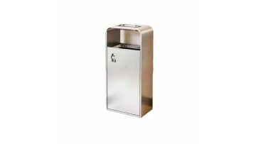 Stainless steel commercial trash can