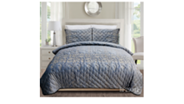 Velvet fabric quilted bedspread 3 pcs bed spreads bedspread king and queen size velvet embroidery bedspread1