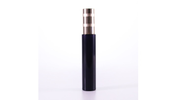 Black cosmetic glass facial toner and lotion bottle