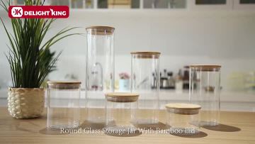 Glass Jar With Bamboo Lid