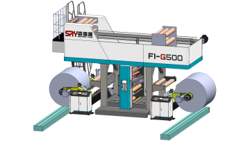 flexographic printing machine with a speed of 400 meters per minute