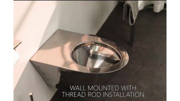 Wall Mounted Stainless Steel Toilet
