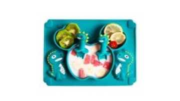Lead-free bisphenol a lion-shaped silicon absorbent infant dispensing plate food feeding bowl for toddlers1