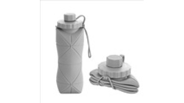 600ml Collapsible Silicone Travel Bottle Reusable Foldable Gym Drinking Cup Lid High Sport Logo Shaker Wholesale Applicable1