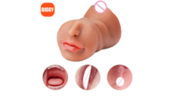Wholesale 3D Pocket Pussy Sex Doll Male Masturbator Doll Realistic Mouth Oral Vagina Anal 3 in 1 Pocket Pussy Sex Doll for Men1