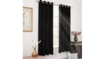 Plain color ready made blackout curtains size customized drapes curtains blackout cortinas for bedroom1