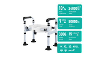 Mobile Designed for Elderly & Pregnant Women  Armrest Stand-Up Booster Shelf Bathroom Safety Equipment Toilet Seat Risers1