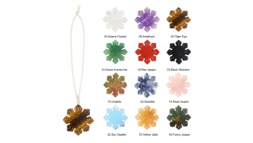 30MM Snowflake Stone Pendant & Ornament Charms KC1954
