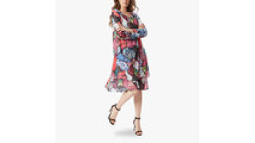 Spot Wholesale Temperament Graffiti Shirt Single-breasted Suit Collar Irregular Dress Casual Dresses Women Customized Color1