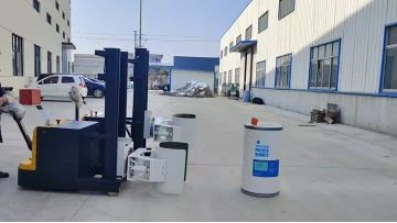 Station driving 360 ° rotating clamping machine operation video