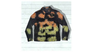 High Quality Casual  Black And Colorful Oversized Printing Tie Dyed Denim Jeans Jackets1